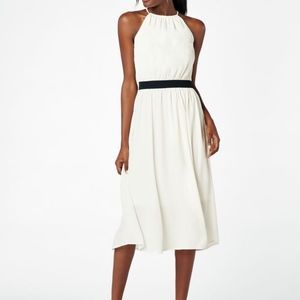 NWT Chiffon Midi Dress White